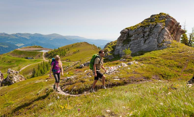 <p>Alpe Adria Trail, in den Nockbergen</p>