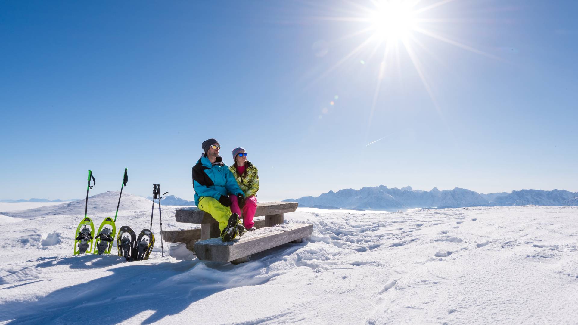 <p>Naturpark Dobratsch, Schneeschuhwandern</p>