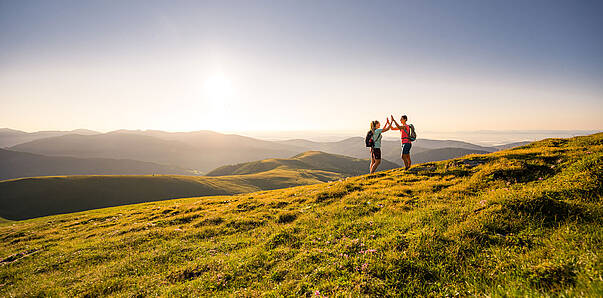 Wandern am Nockberge-Trail am Falkert 