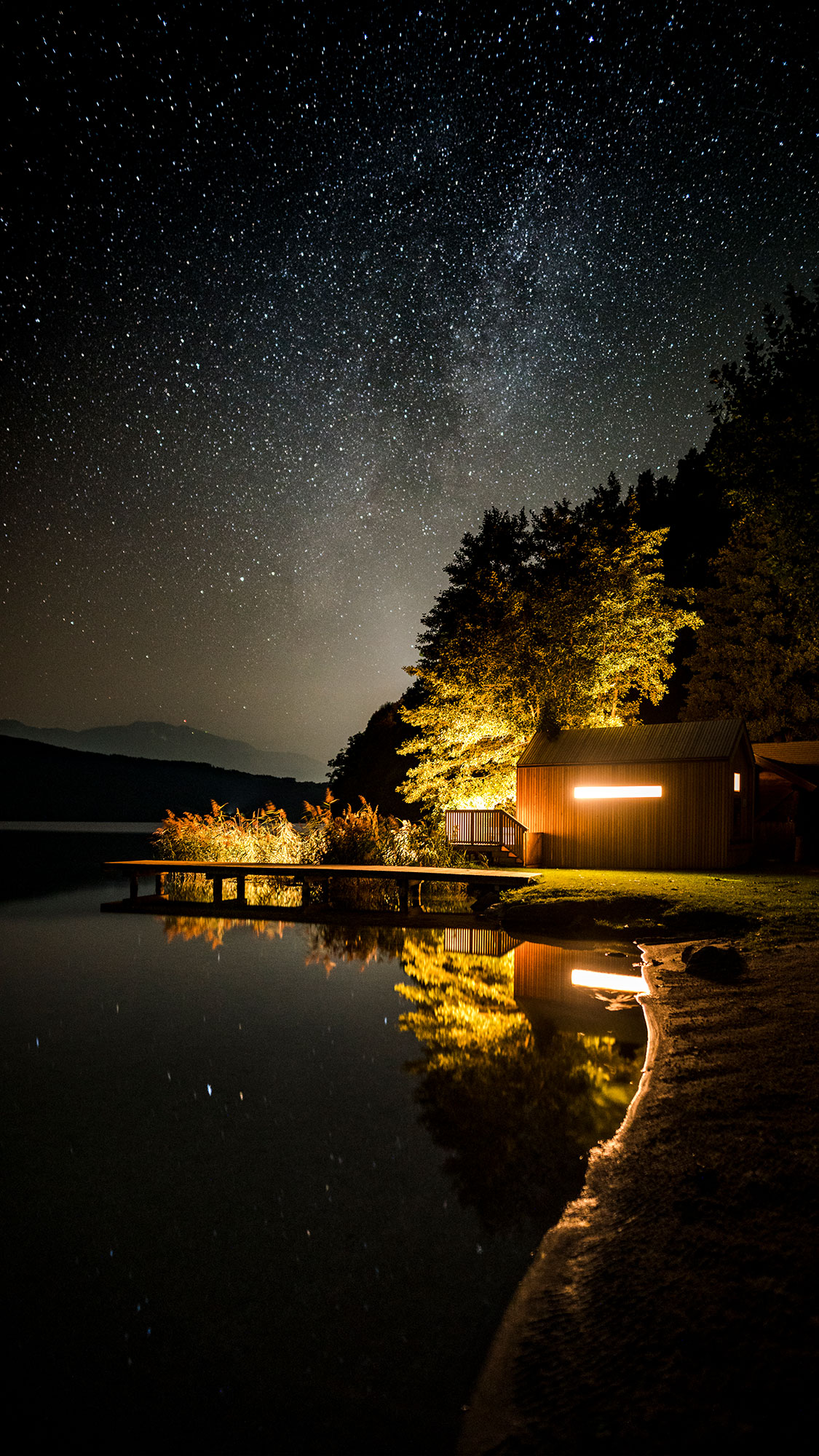 Schilf Biwak in der Region Millstätter See